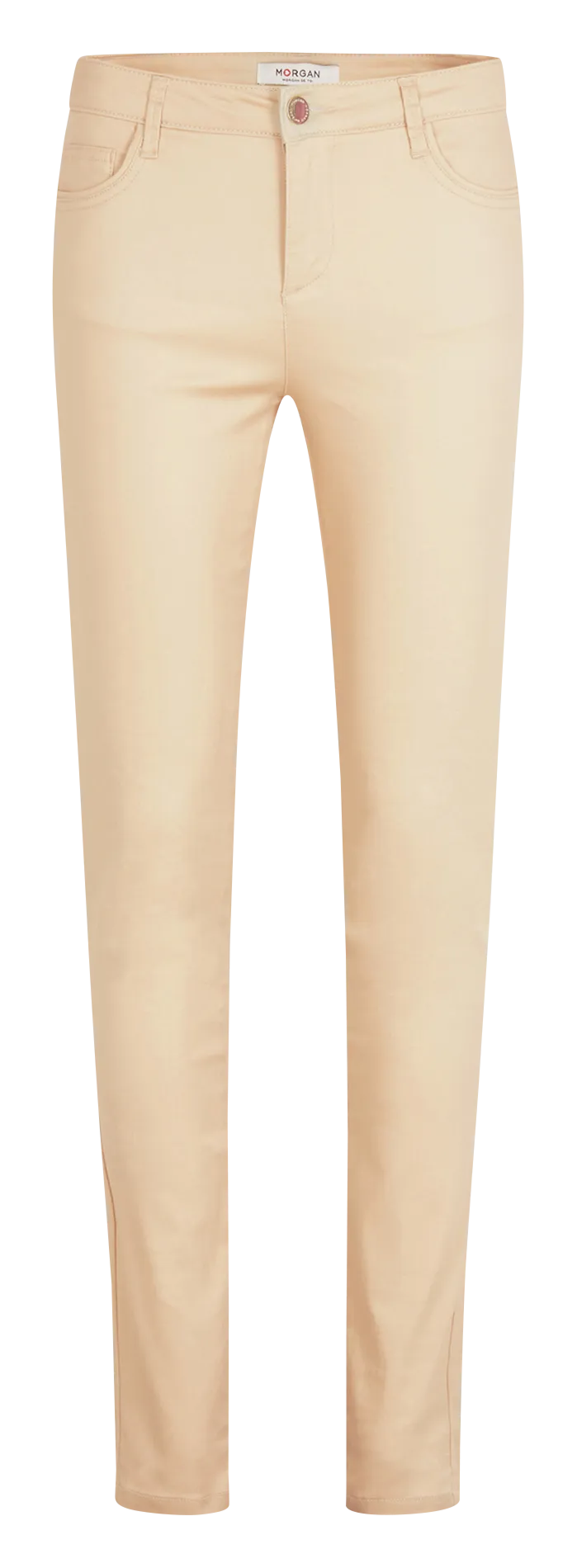 PFRASHI  PANTALóN AJUSTADO RECUBIERTO DE MEZCLA DE ALGODóN EN BEIGE