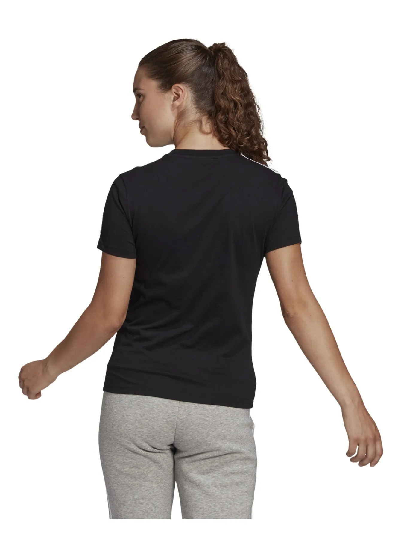 Playera Adidas Essentials 3 Franjas Para Mujer