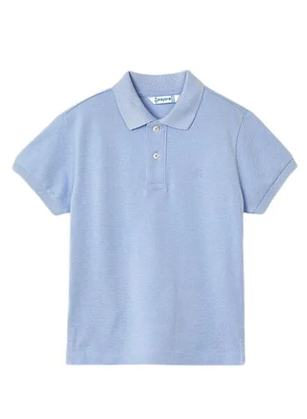 Polo Mayoral Granito Básico Azul Para Niño