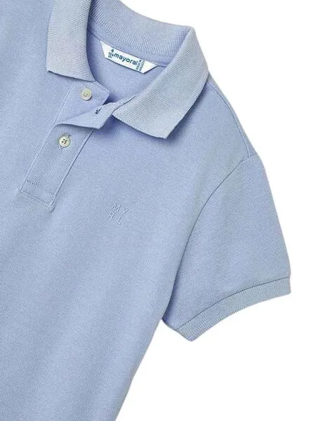 Polo Mayoral Granito Básico Azul Para Niño