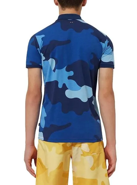 polo napapijri camo azul para niño