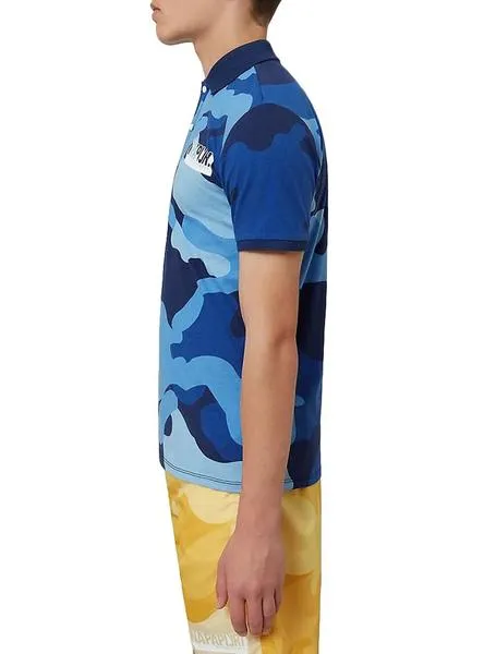 polo napapijri camo azul para niño