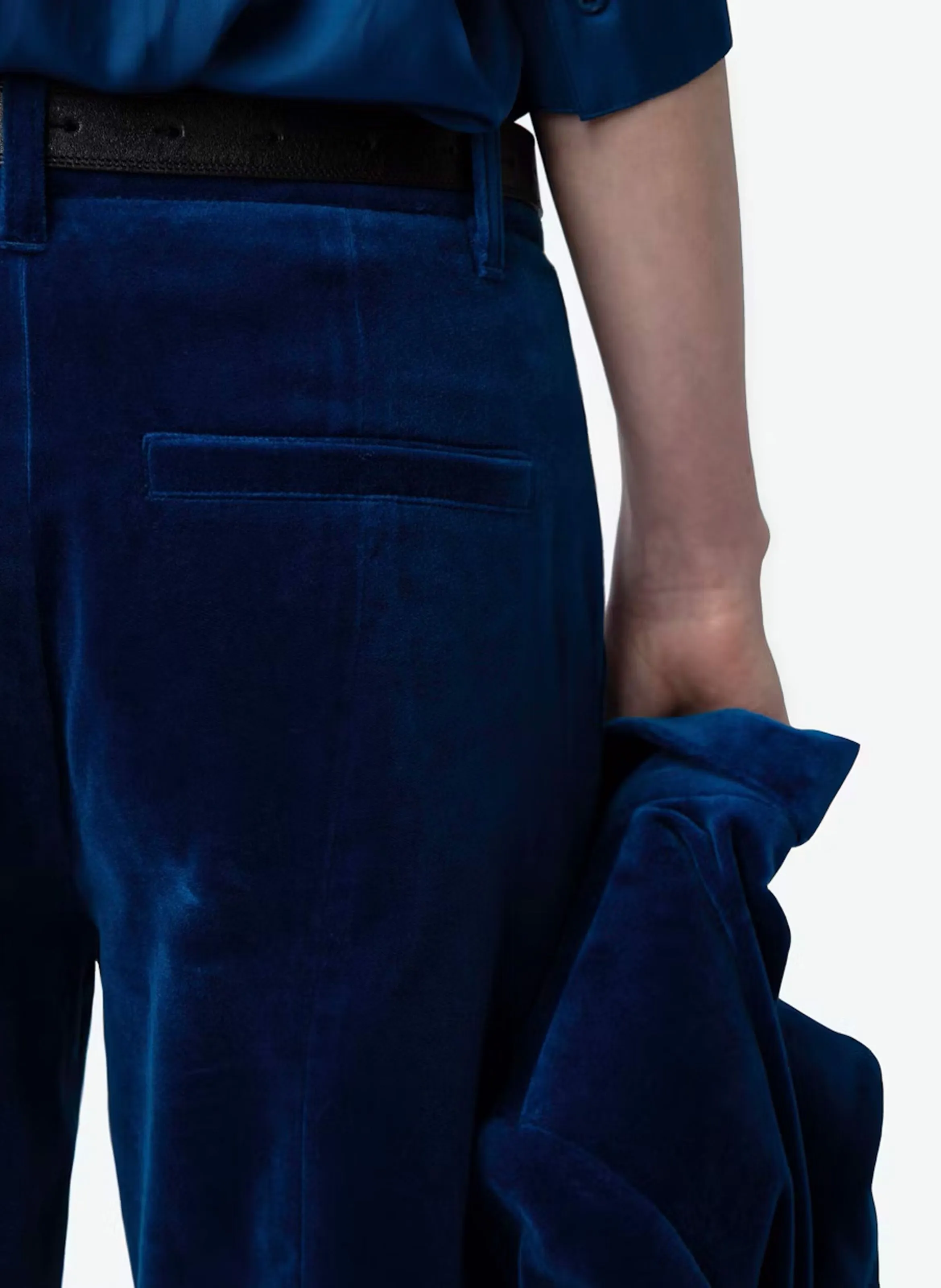 PREVY  PANTALóN TERCIOPELO DE ALGODóN EN AZUL
