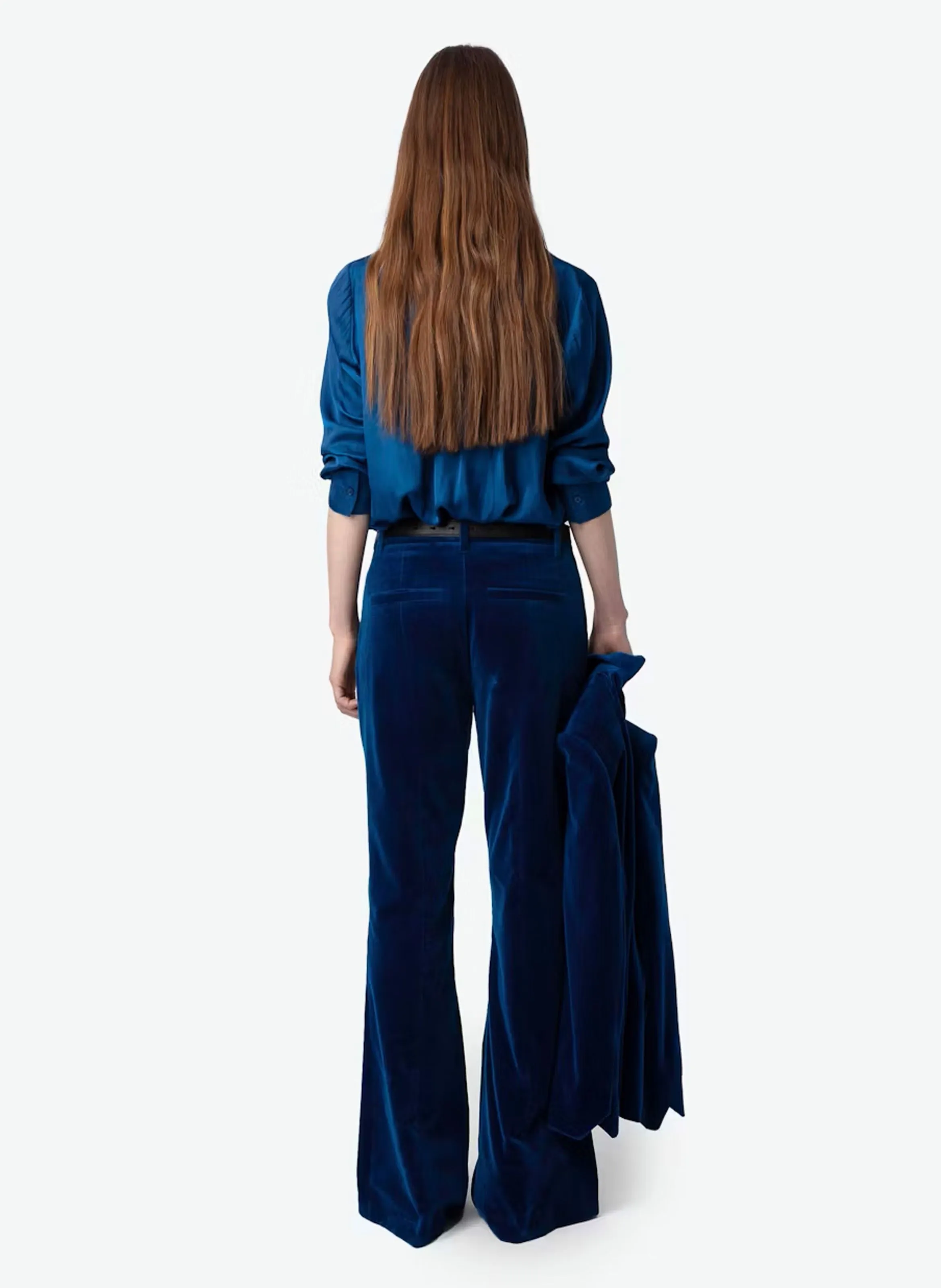 PREVY  PANTALóN TERCIOPELO DE ALGODóN EN AZUL