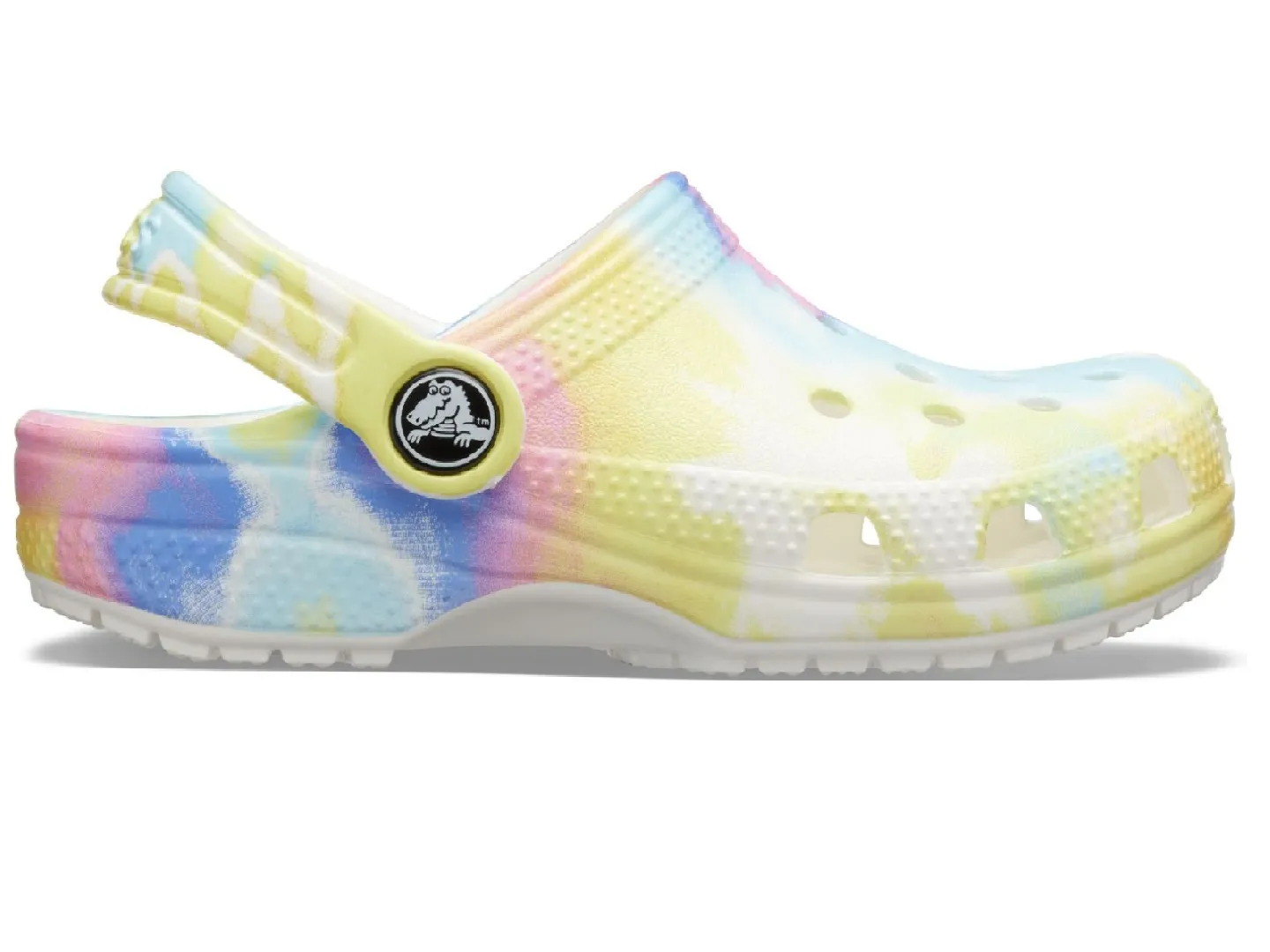 Sandalias Crocs Classic Tie Dye Blanco Para Niña