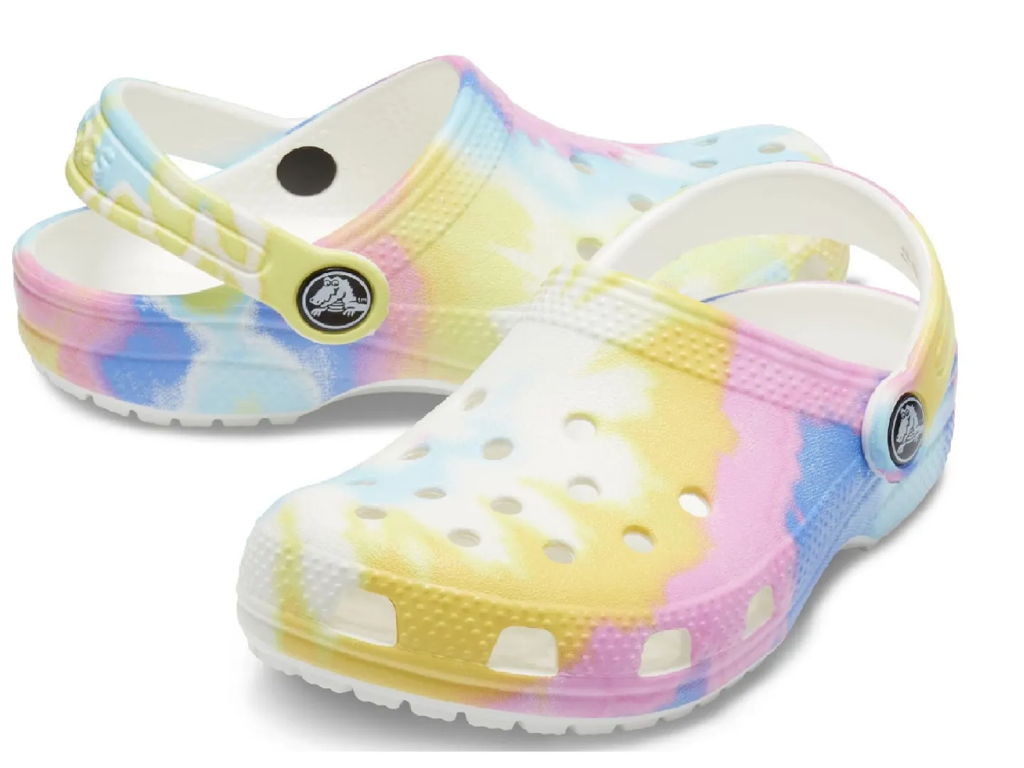 Sandalias Crocs Classic Tie Dye Blanco Para Niña