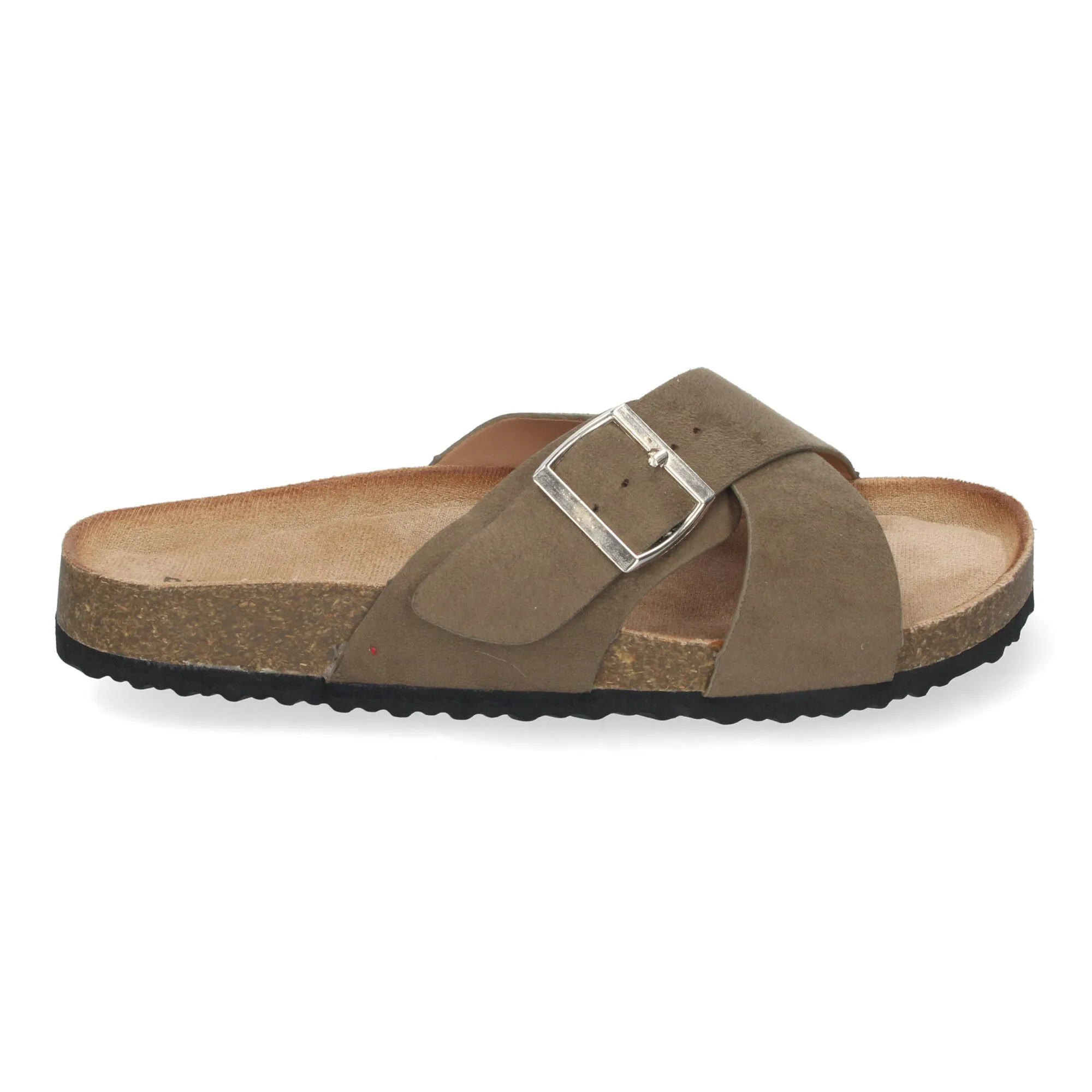 SANDALIAS PLANAS PLANTA BIO PALA CRUZADA PARA MUJER COLOR VERDE AY2239