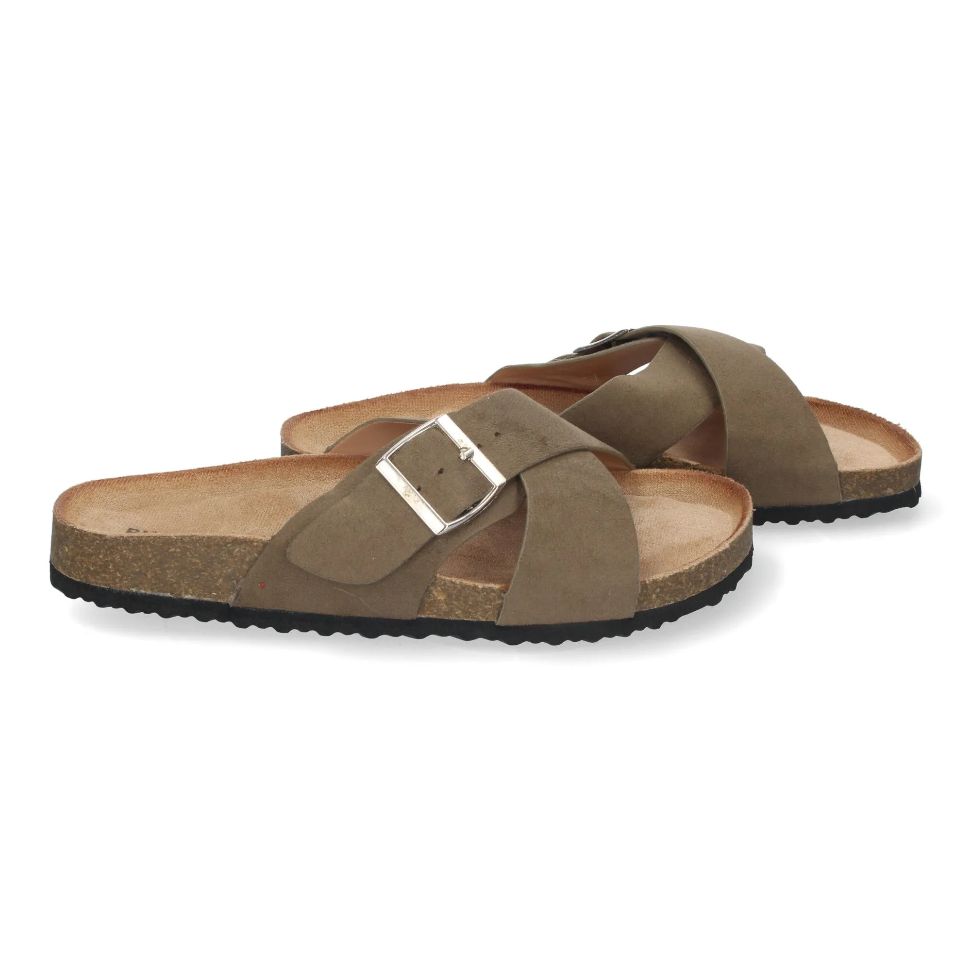 SANDALIAS PLANAS PLANTA BIO PALA CRUZADA PARA MUJER COLOR VERDE AY2239