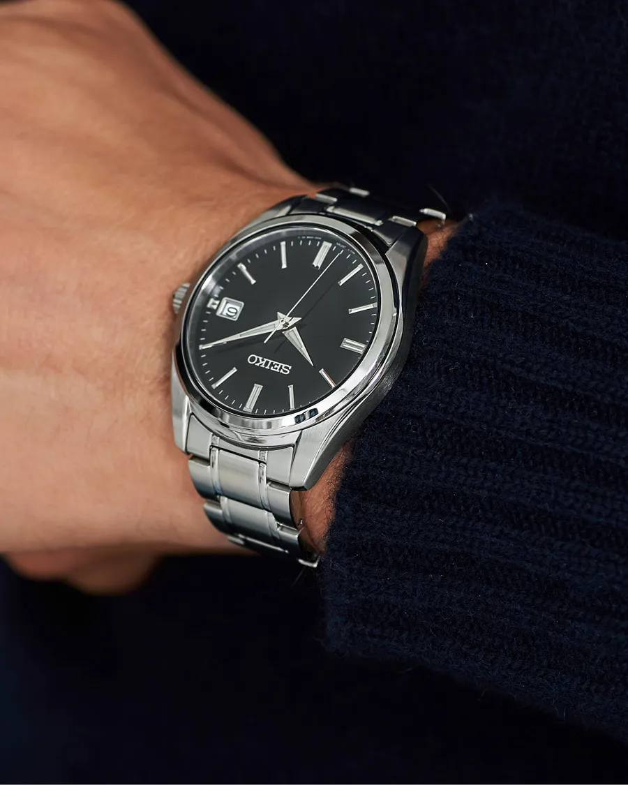 Seiko Sapphire 40mm Steel Black Dial