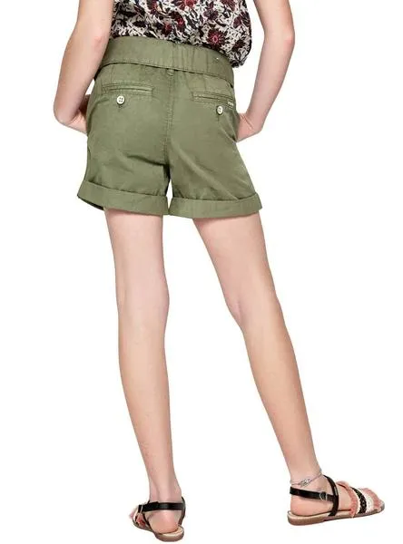 short pepe jeans boa verde para niña