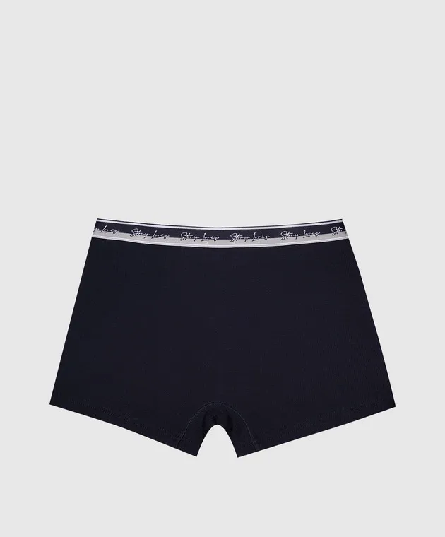 Story Loris Children's blue boxer briefs with logo