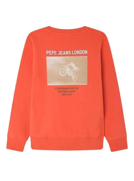 Sudadera Pepe Jeans Ben Naranja Para Niño