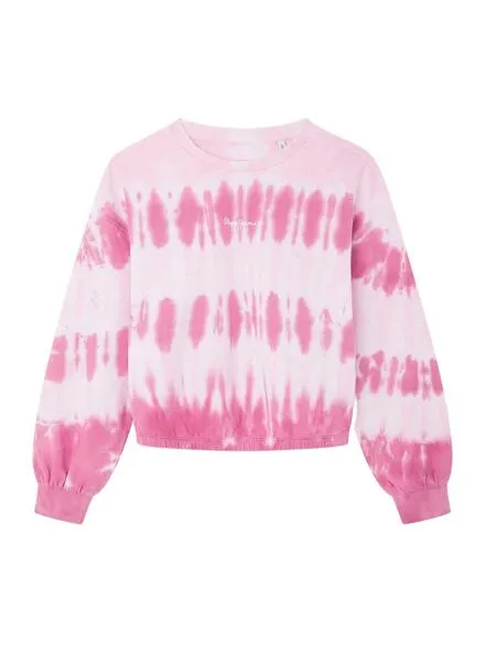 Sudadera Pepe Jeans Olesya Tie Dye Rosa Para Niña