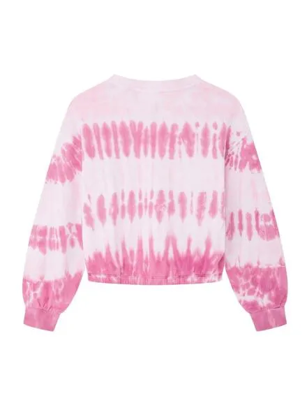 Sudadera Pepe Jeans Olesya Tie Dye Rosa Para Niña