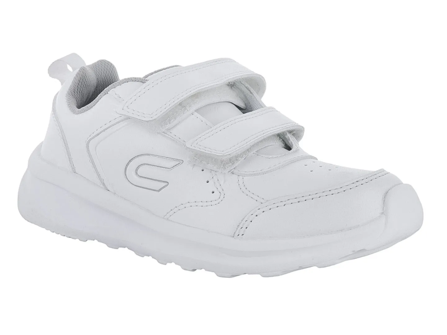 Tenis Escolares Court A7917e Blanco Para Niño