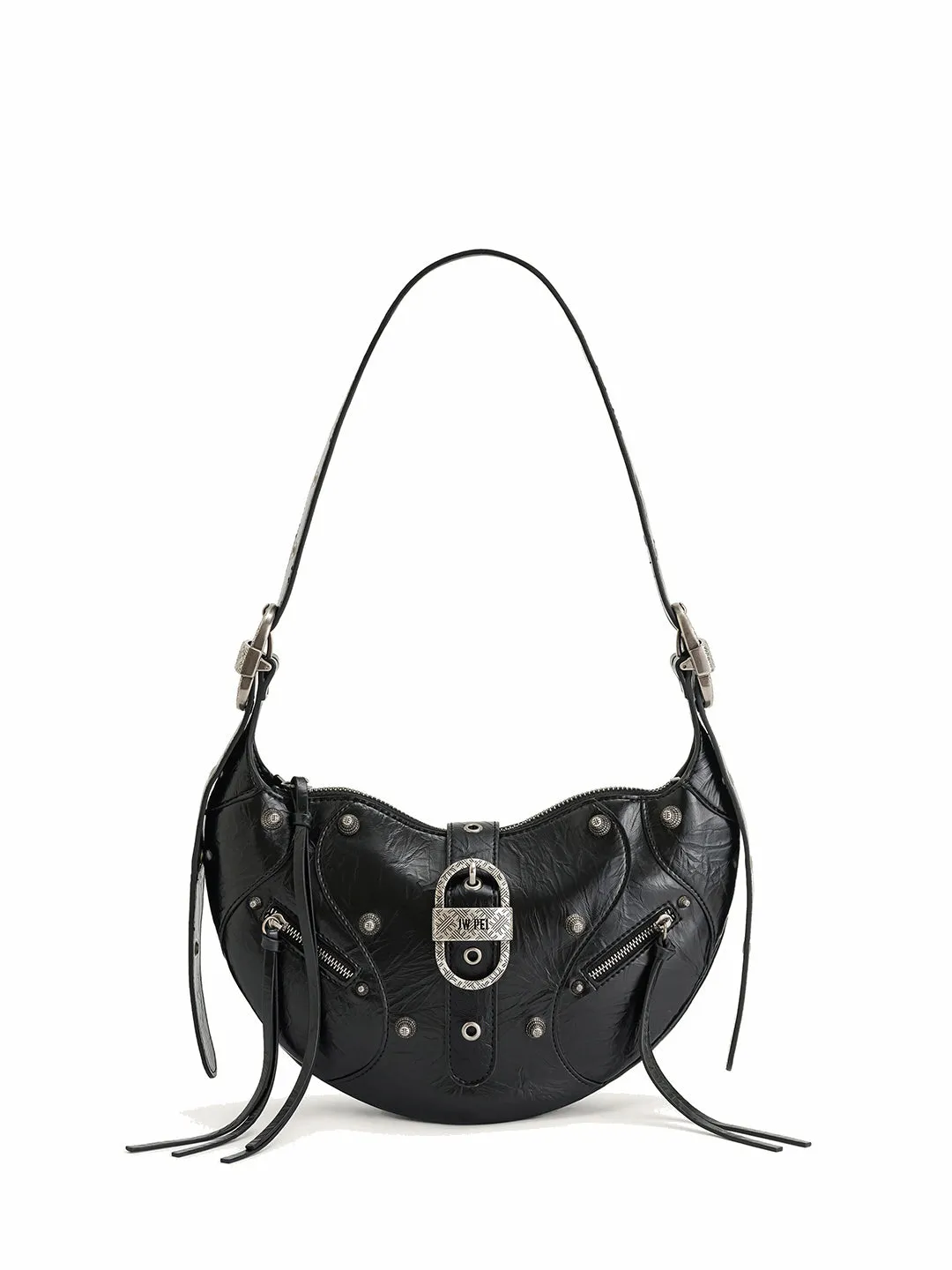 Tessa Crushed metallic black