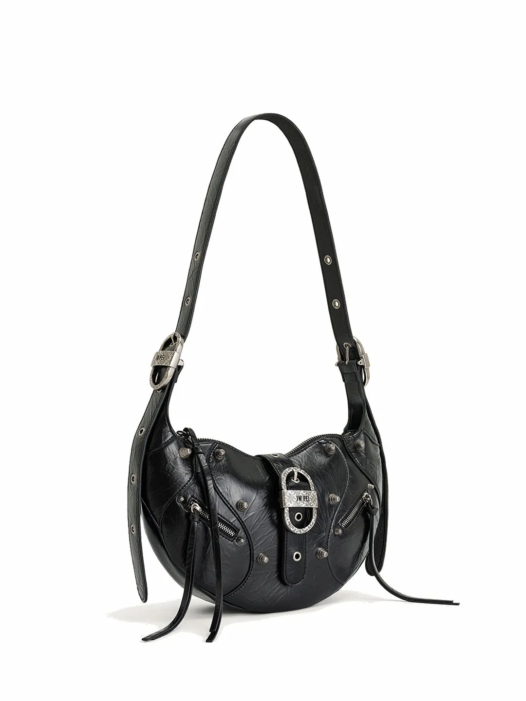 Tessa Crushed metallic black