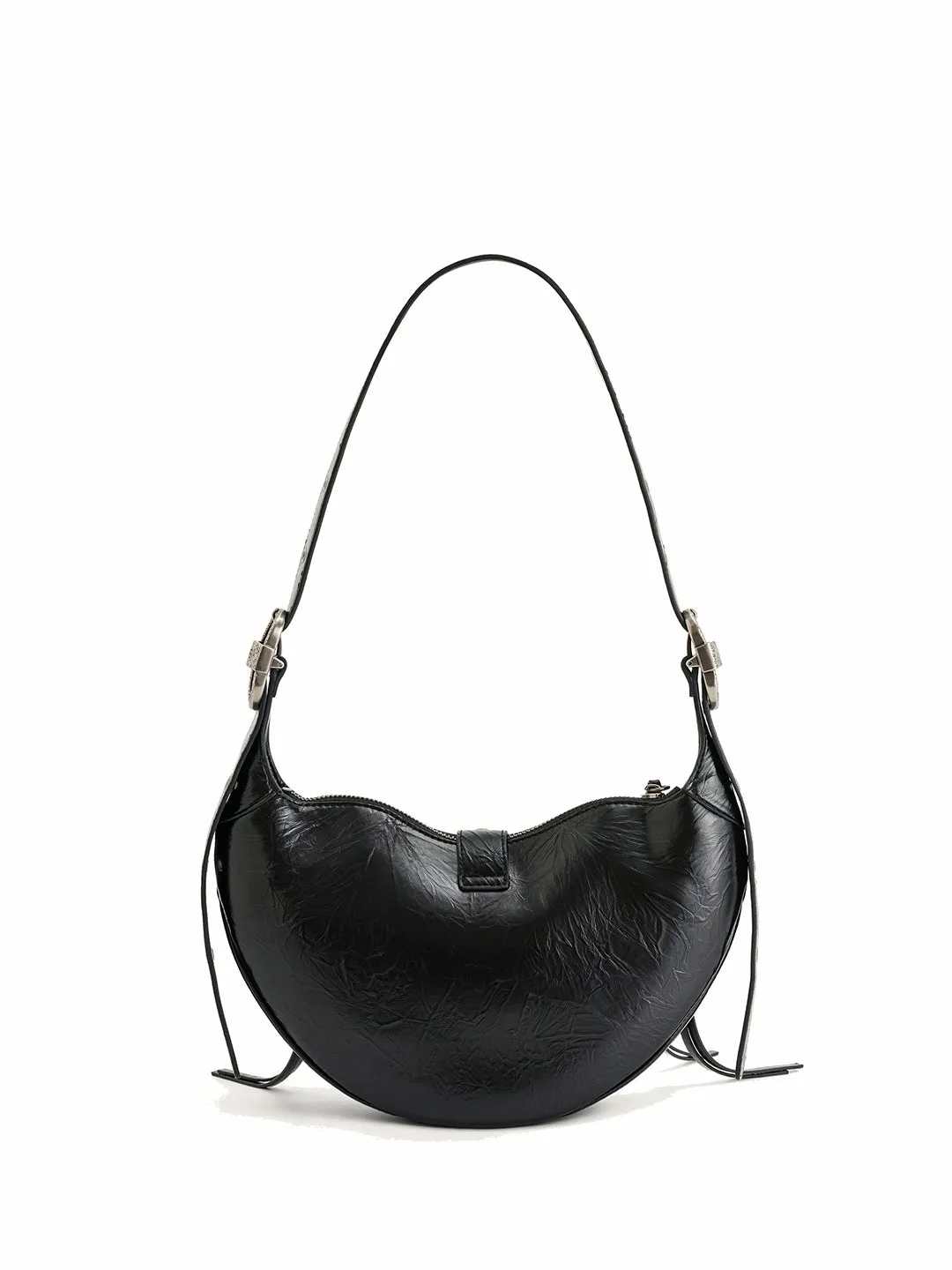 Tessa Crushed metallic black
