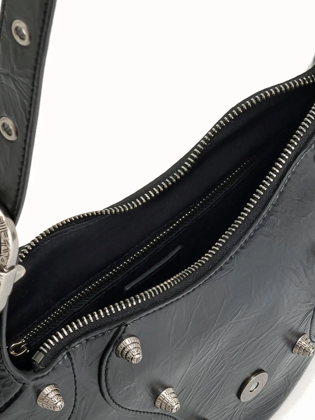 Tessa Crushed metallic black