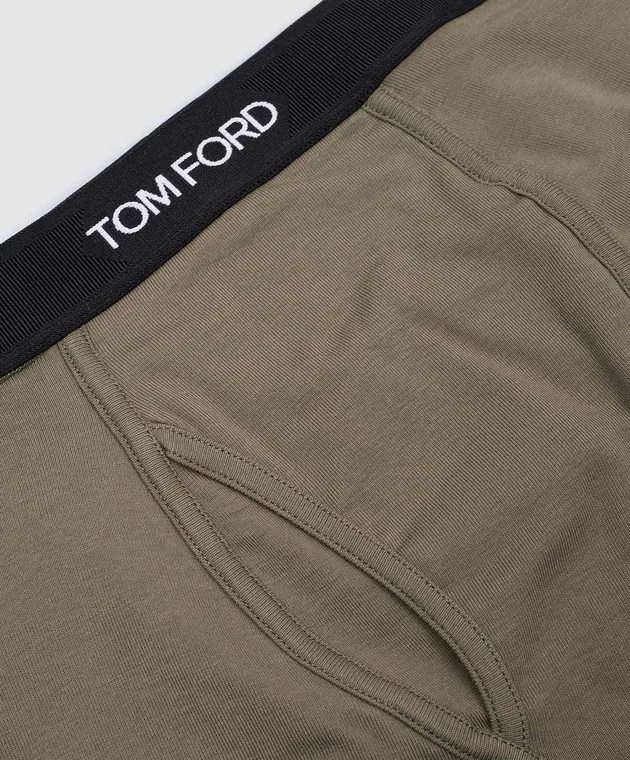 Tom Ford Khaki boxer briefs with logo
