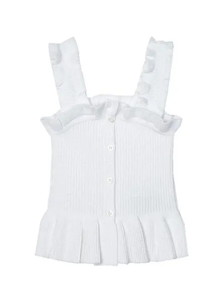 Top Mayoral Canalé Ecofriends Blanco Para Niña