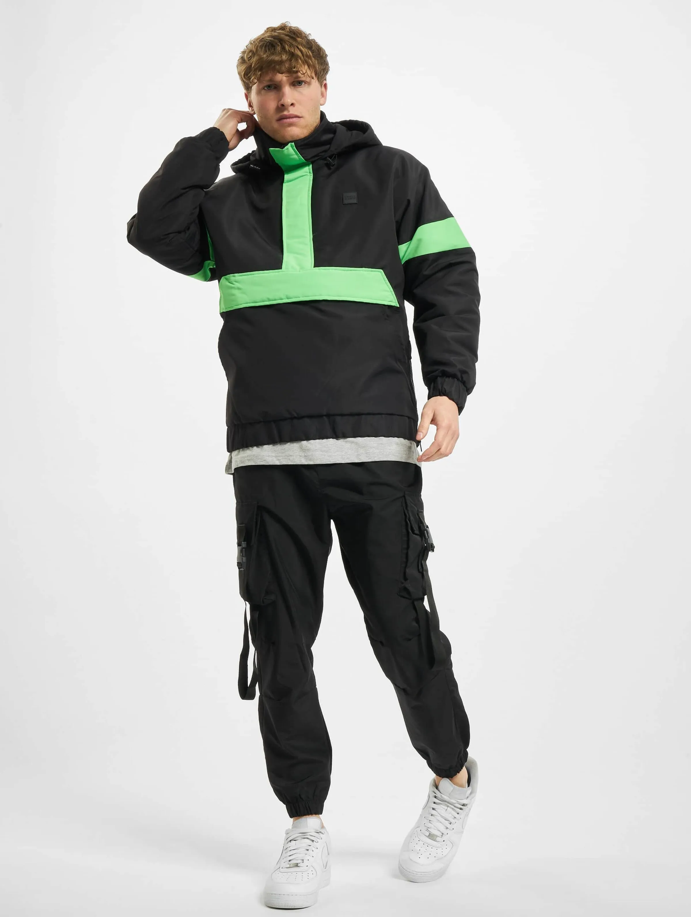 URBAN CLASSICS 3TONE NEON MIX PULL OVER