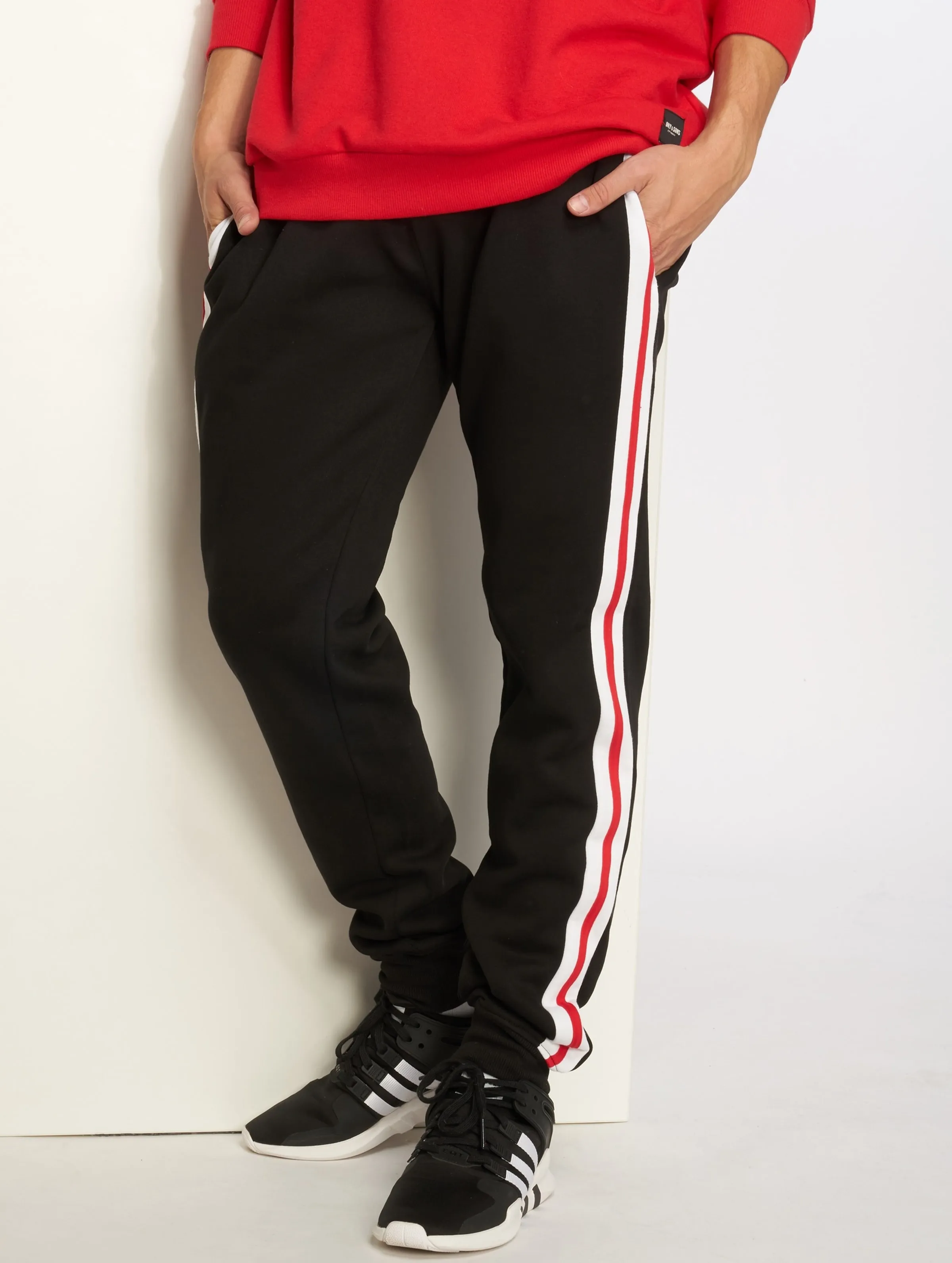 URBAN CLASSICS 3TONE SIDE STRIPE TERRY