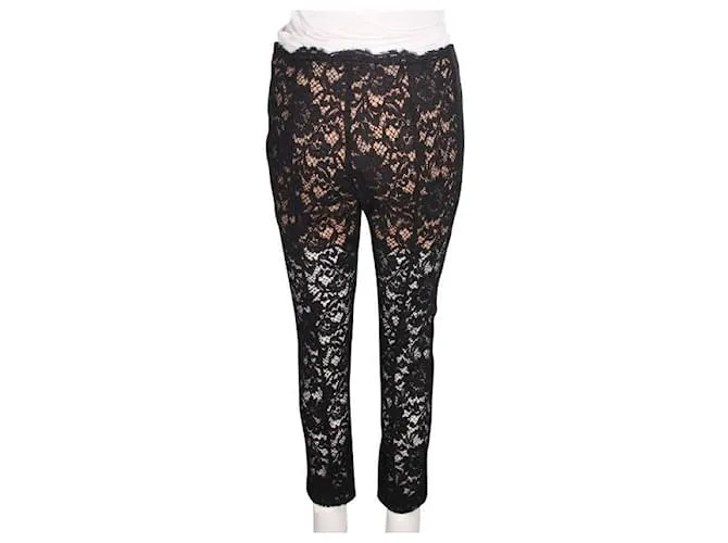 VALENTINO Pantalón de encaje negro 