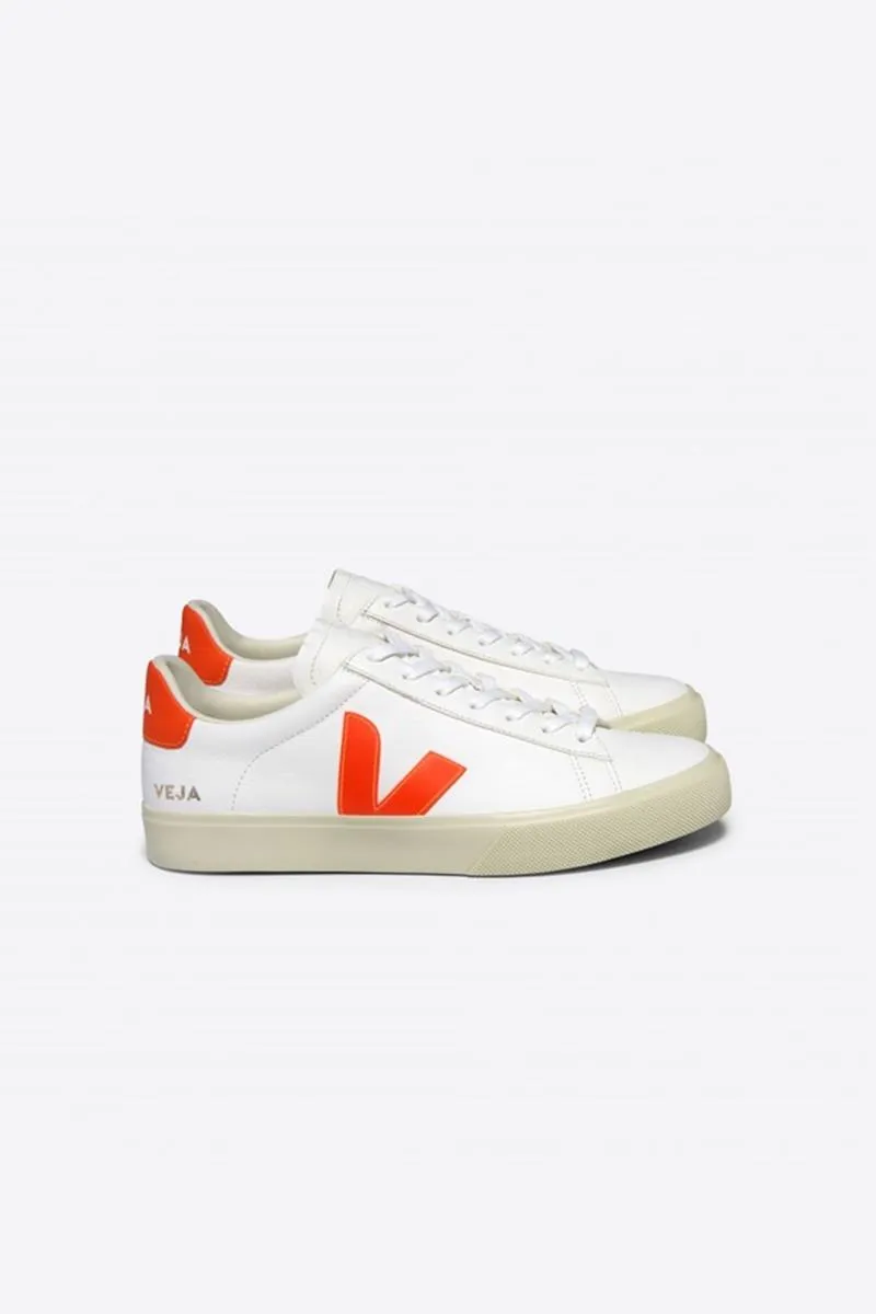 VEJA CAMPO WHITE ORANGE FLUO MUJER