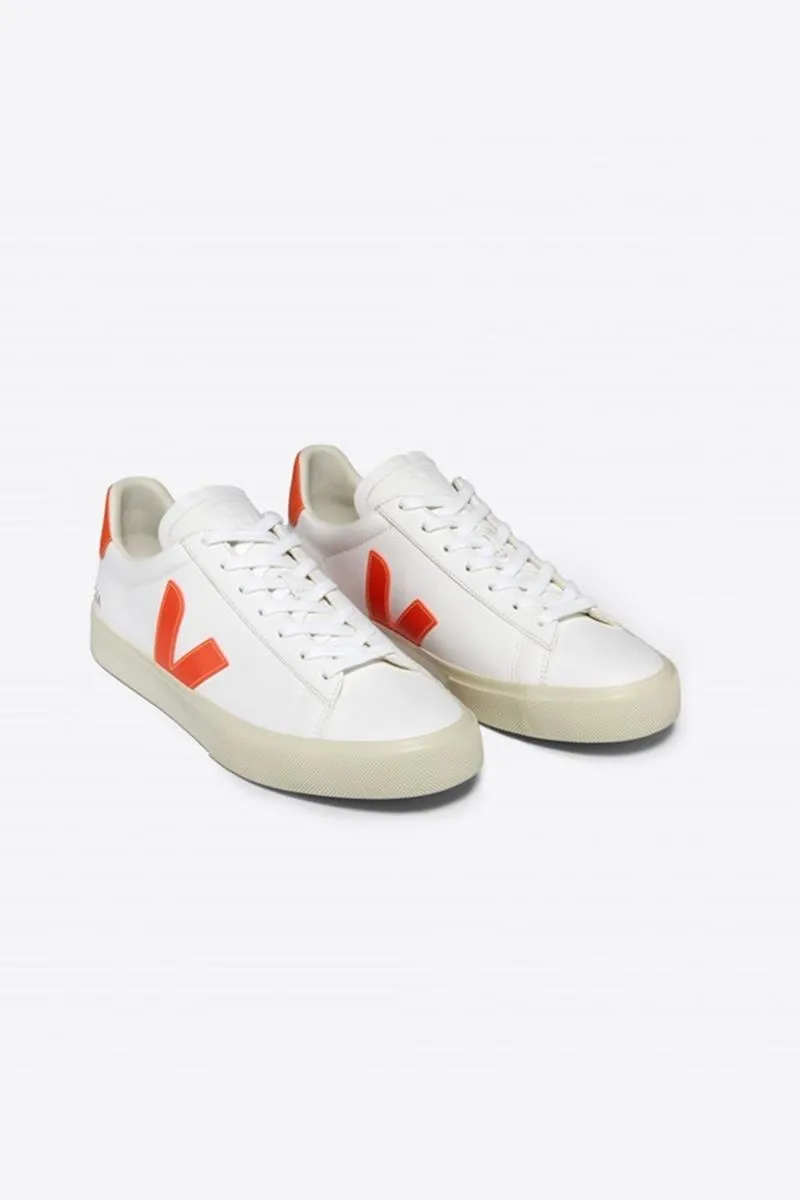 VEJA CAMPO WHITE ORANGE FLUO MUJER