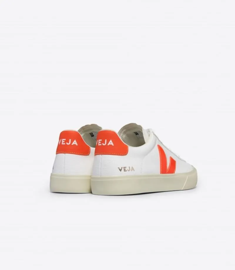 VEJA CAMPO WHITE ORANGE FLUO MUJER