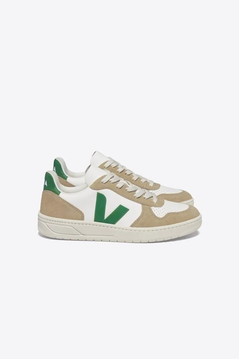VEJA V10 CF LTH WHT EMERAUDE SAHARA MUJER