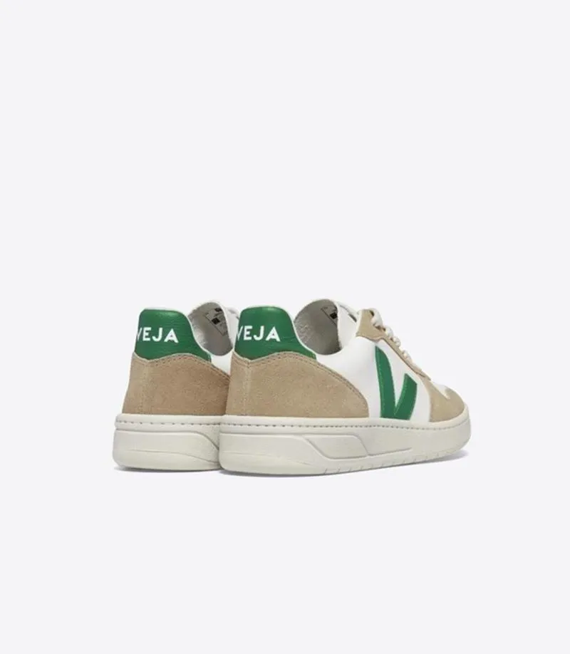 VEJA V10 CF LTH WHT EMERAUDE SAHARA MUJER