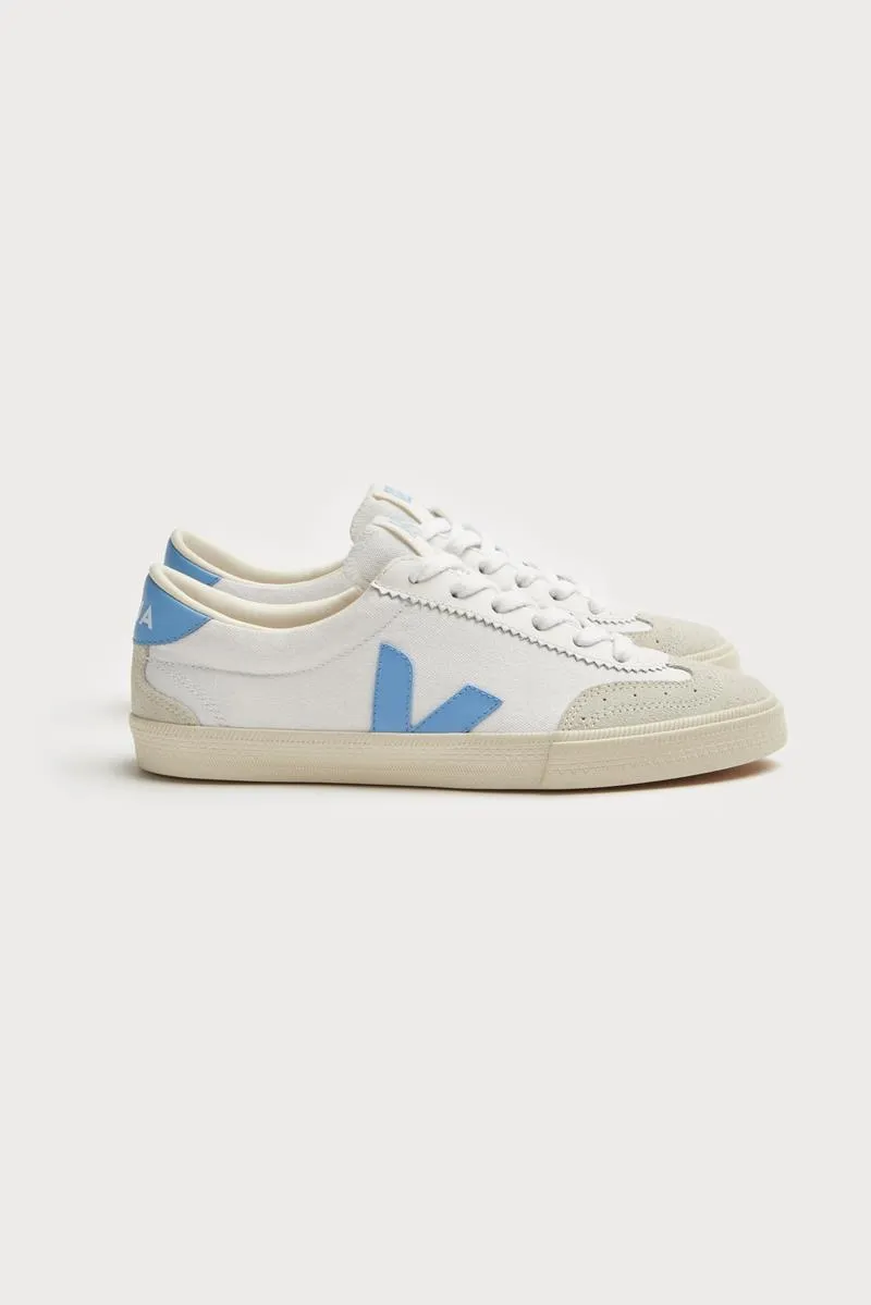 VEJA VOLLEY CANVAS WHITE AQUA MUJER