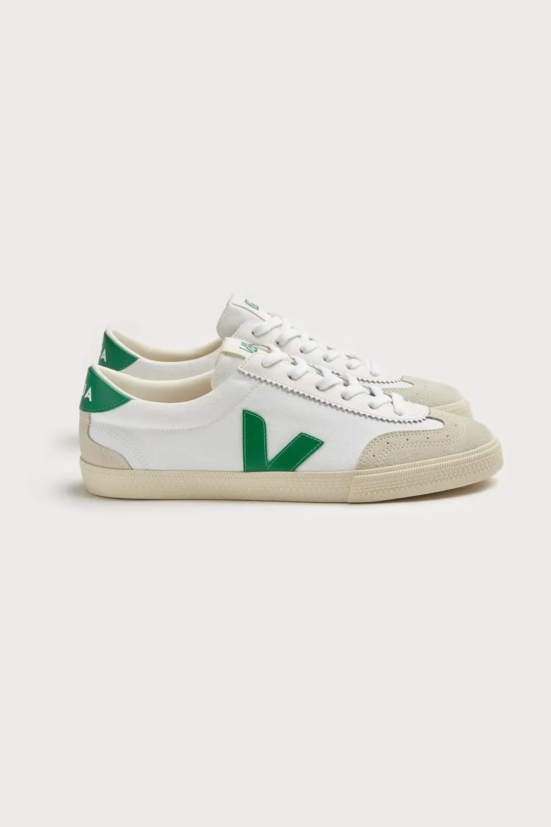VEJA VOLLEY CANVAS WHITE EMERAUDE MUJER