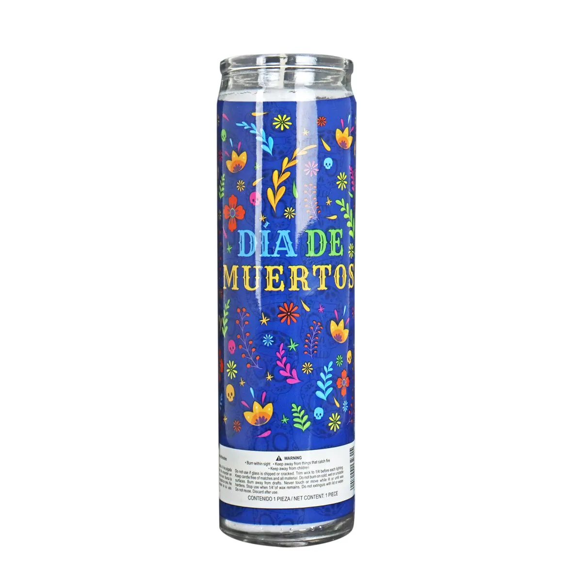 Veladora con Diseo de Catrina para Día de Muertos