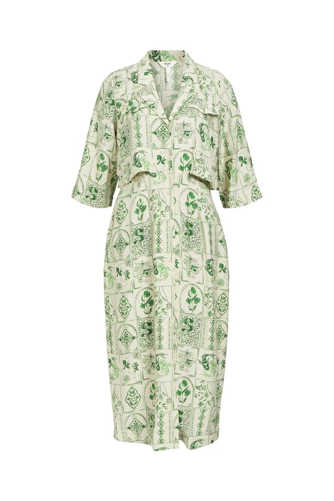 VESTIDO CAMISERO OBJELI VERDE