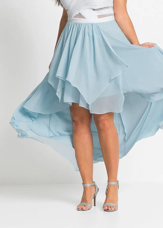 VESTIDO DE DAMA DE HONOR BLANCOAZUL HIELO