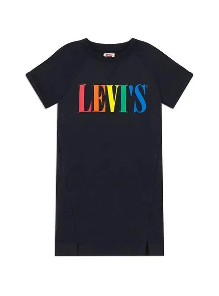 vestido levis terry serif marino para niña