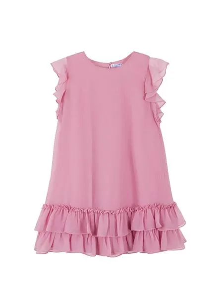 vestido mayoral bambula rosa para niña