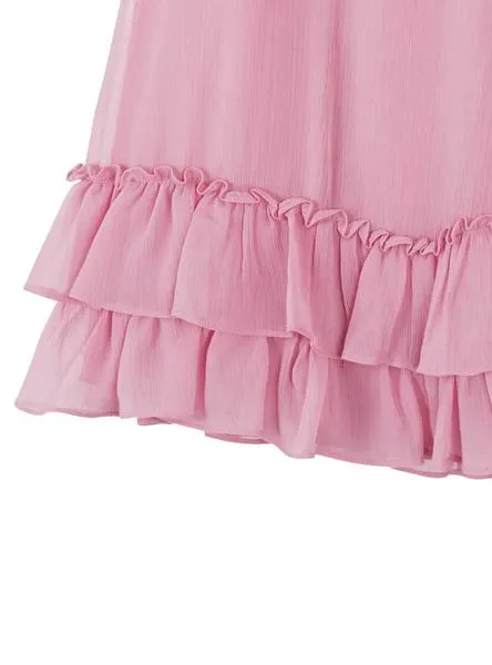 vestido mayoral bambula rosa para niña