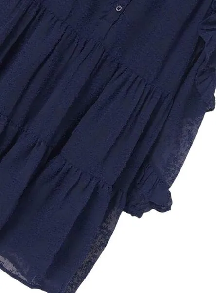 Vestido Mayoral Gasa Fantasia Marino para Niña