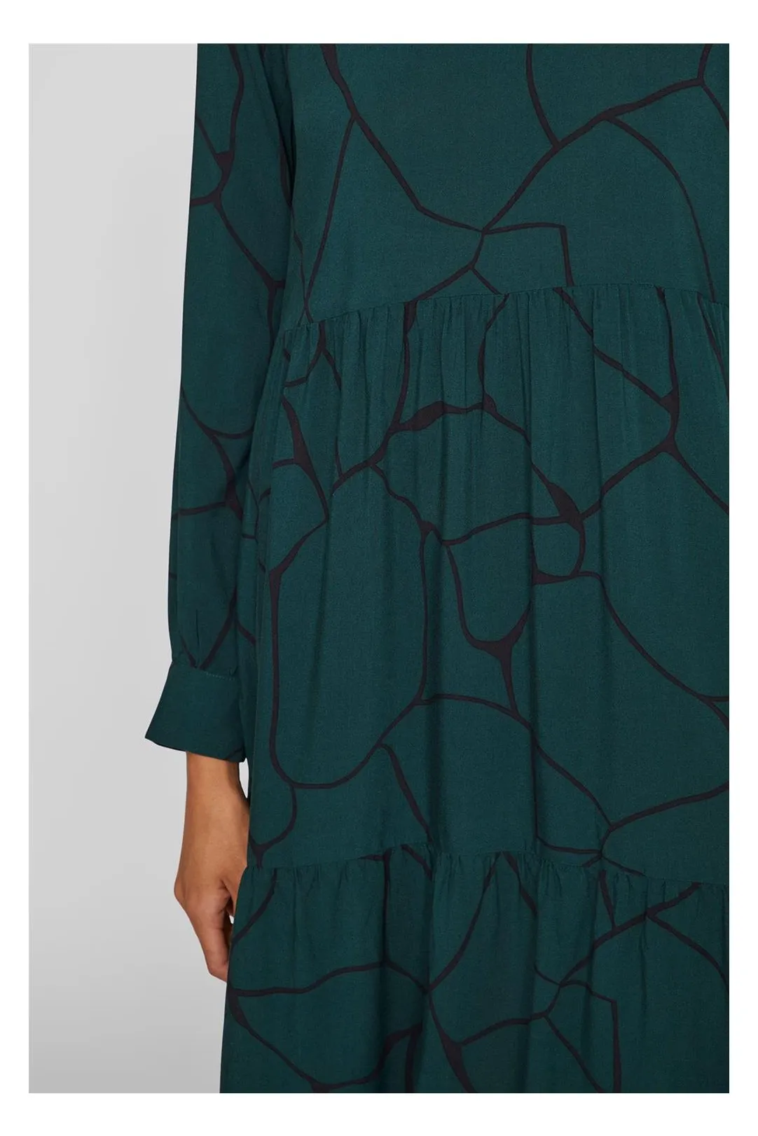 VESTIDO MIDI ESTAMPADO VIPAYA VERDE