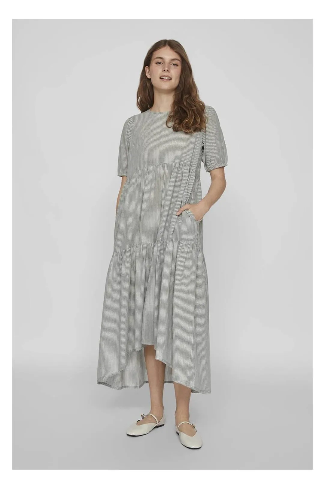 VESTIDO MIDI MUJER VIABINA VERDE