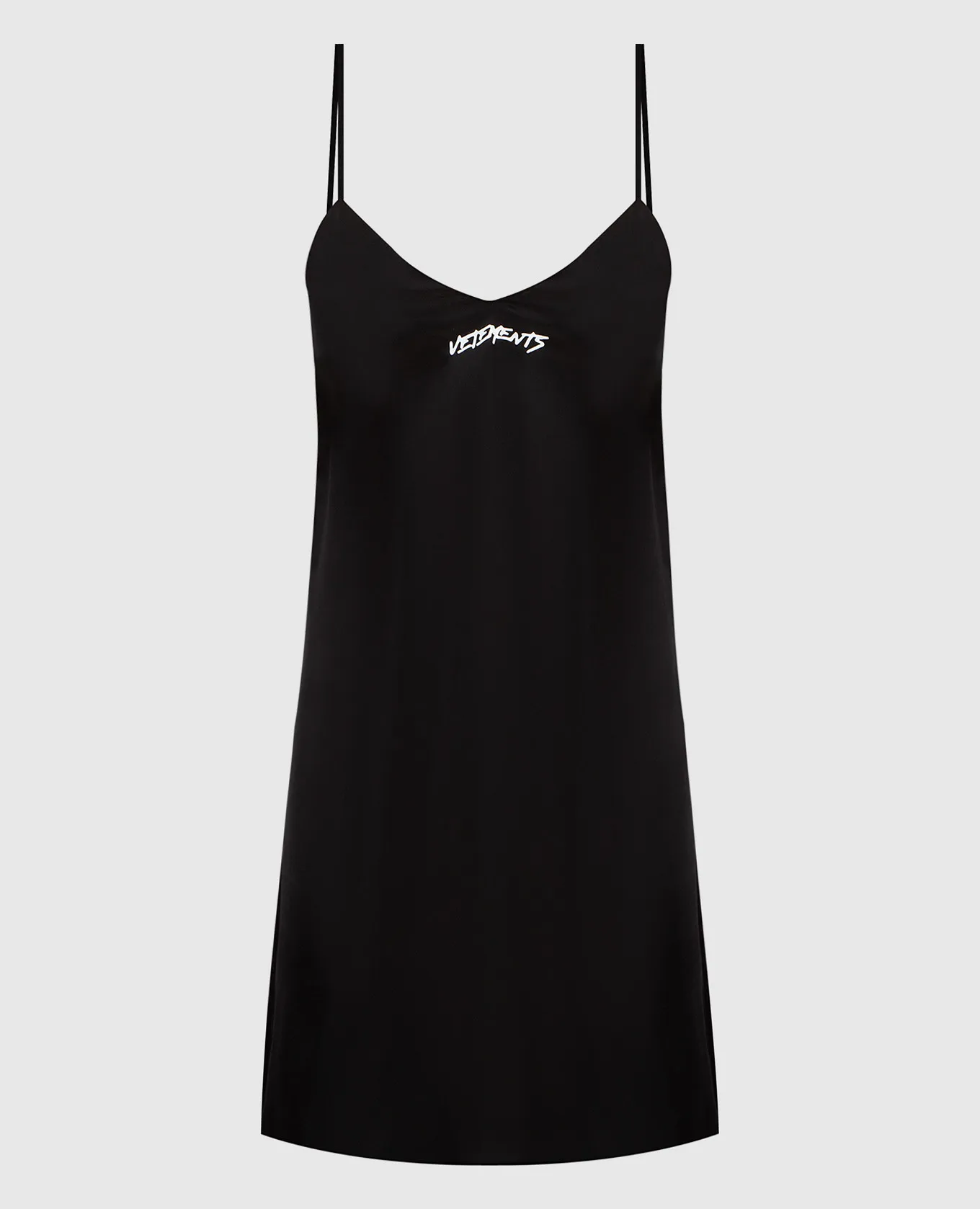 Vetements Not including marriage Black mini dress with logo