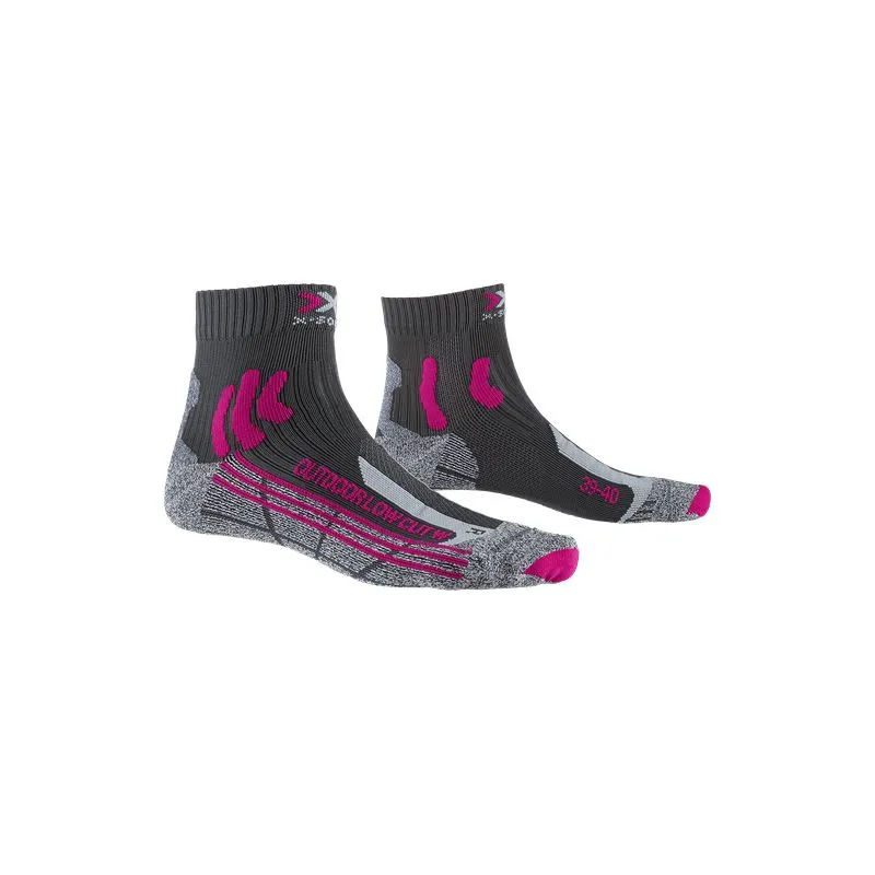 XSOCKS TREK OUTDOOR CALCETINES BAJOS (ANTRACITA FUCSIA) MUJER