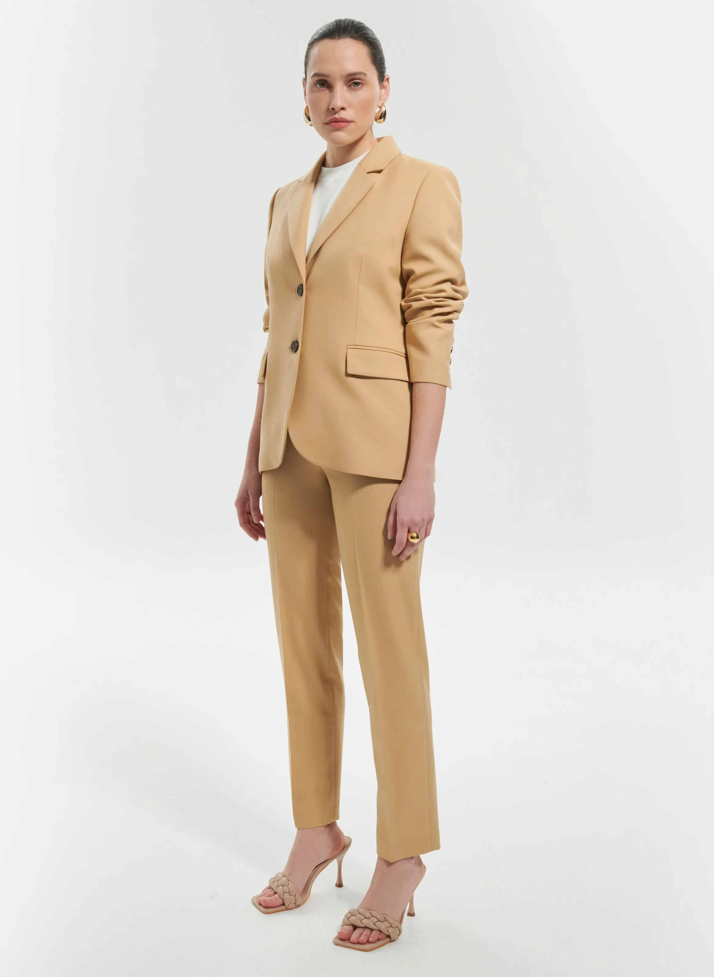 ZAPA PAUL  PANTALóN RECTO DE TALLE ALTO EN BEIGE