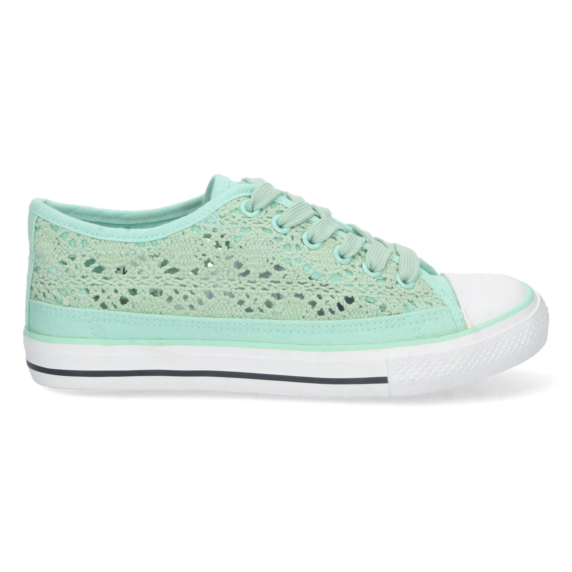 ZAPATILLAS PLANA ESTILO BAMBA CALADA MUJER COLOR VEDRE EV97