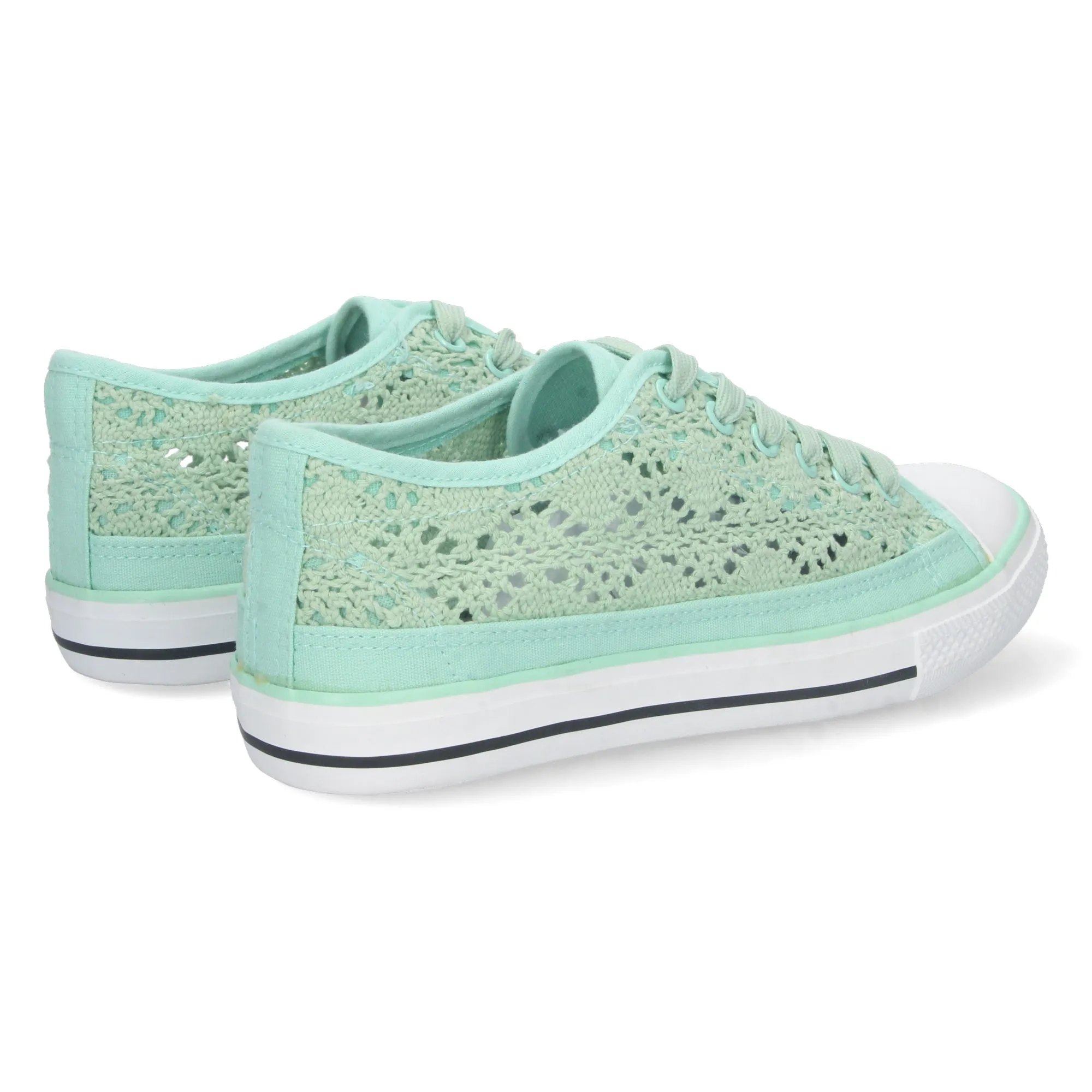 ZAPATILLAS PLANA ESTILO BAMBA CALADA MUJER COLOR VEDRE EV97