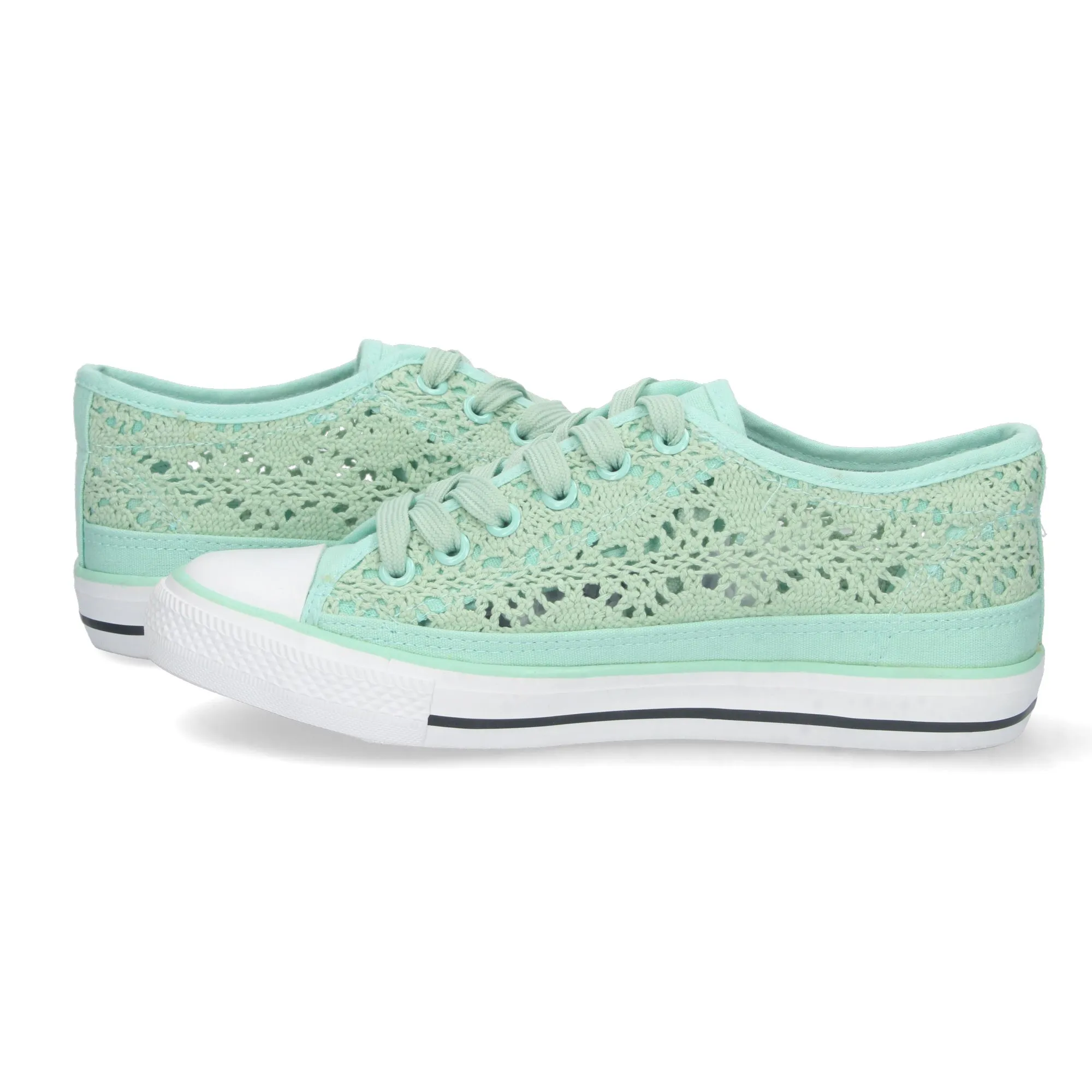 ZAPATILLAS PLANA ESTILO BAMBA CALADA MUJER COLOR VEDRE EV97